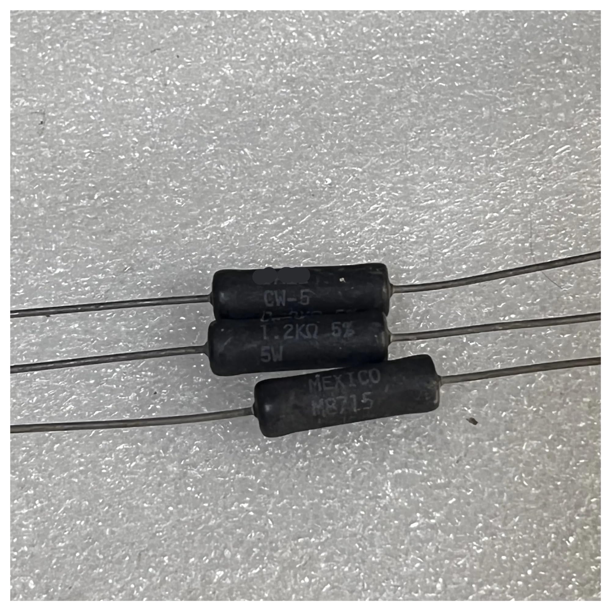 LEOTNNDQ 10pcs CW-5 Series 1.2Khm 5W 5% Audio Resistors