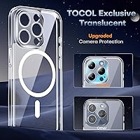 Vista 248 de TOCOL Funda magnética para iPhone 15 Pro Max, protección completa mejorada de la cámara, compatible con Magsafe, protección contra caídas, funda