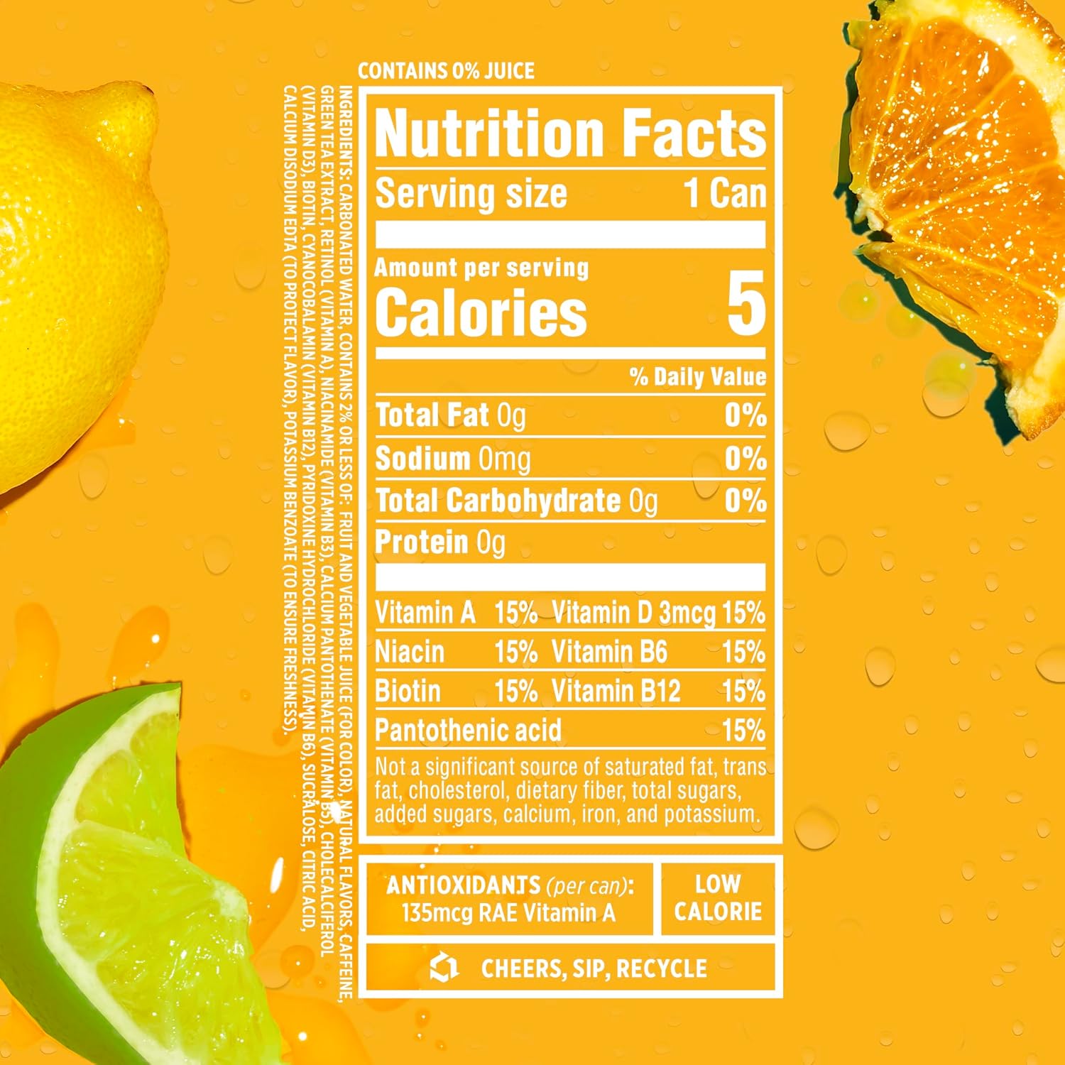 Sparkling Ice +Caffeine Cherry Vanilla and Citrus Twist Flavored Sparkling Waters with Caffeine, Zero Sugar (Pack of 24)