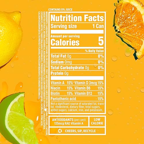 Miniatura 9 de SPARKLING ICE + Cafeína triple cítrica, agua espumosa, con antioxidantes y vitaminas, cero azúcar, 16 onzas líquidas latas (paquete de 12)