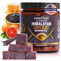 Organic SHILAJIT Gummies by NutroTonic | Cane Sugar Free, Sweetened by Organic Manuka Honey | Clean Formula | Natural Fulvic & Humic Acid | Heart & Brain, Cellular Health | 30 Healthy Gummies (1)