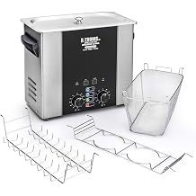 X-Tronic Model #6000-XTS 6.0 Liter "Platinum Edition" Commercial Ultrasonic Cleaner with Time & Temp LED Displays, Sweep & Degas Controls, S/S Cleaning Basket, Wire Rack Holder & Wire Beaker Holder