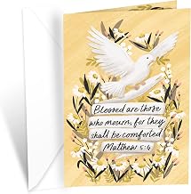 Prime Greetings Religious Sympathy Cards, Made in America, Eco-Friendly, Thick Card Stock with Premium Envelope 5in x 7.75in, Packaged in Protective Mailer