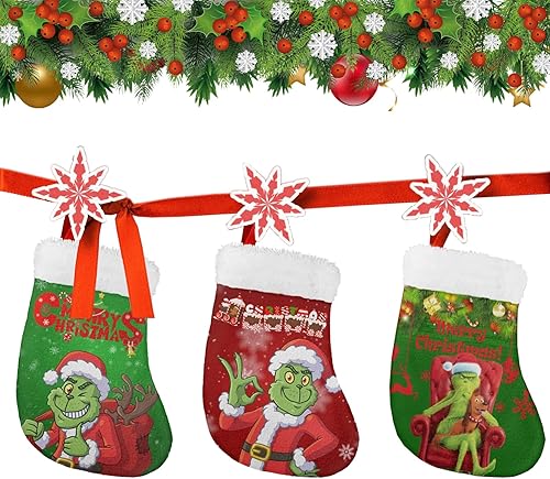 Adornos colgantes de Navidad medias de decoración decoración de fiesta temática de Navidad calcetines de Navidad decoración de adornos para árbol de