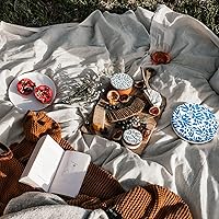 Vista 7 de 10 fundas reutilizables para tazones en 5 tamaños, tela elástica, para almacenamiento de alimentos, cubierta de tela de algodón para cocina, a