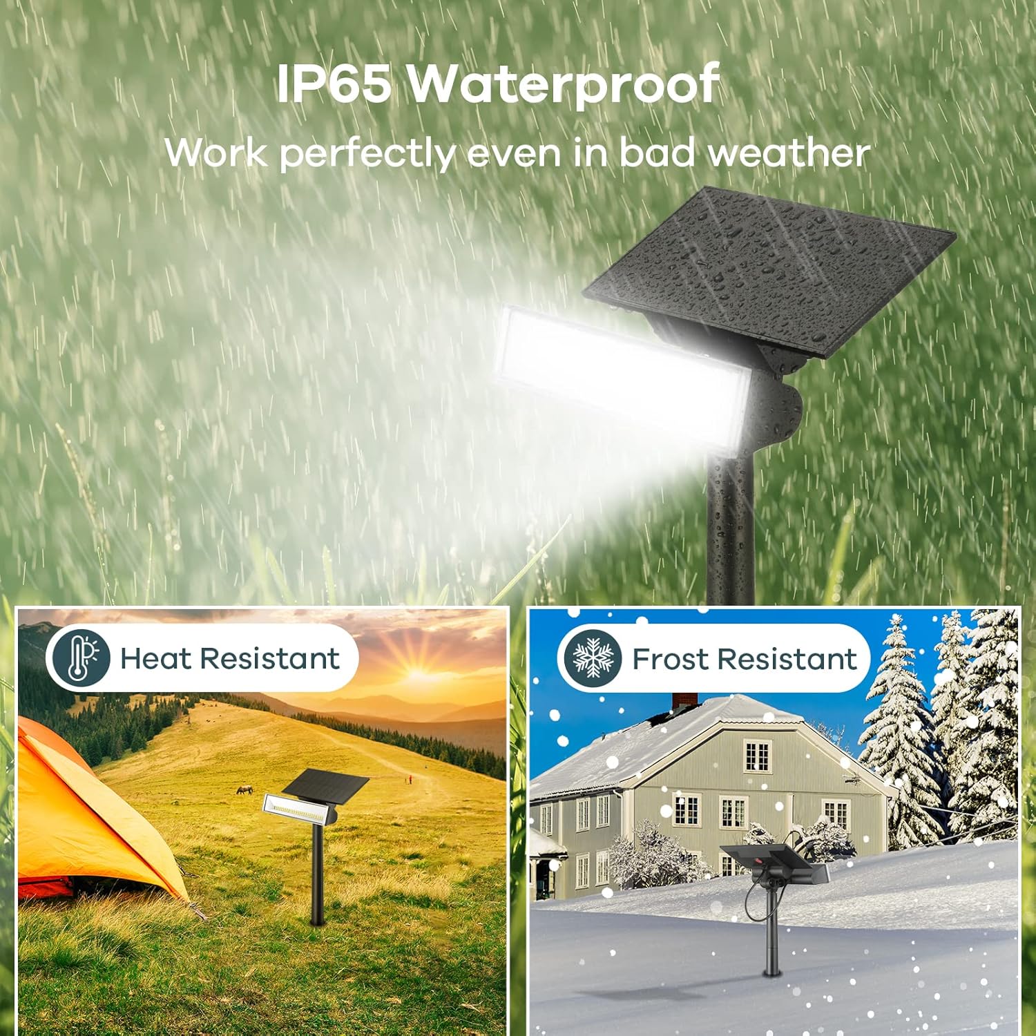 Linkind 54LED Solar Garden Lights Outdoor,2 Pack Solar Flood Lights