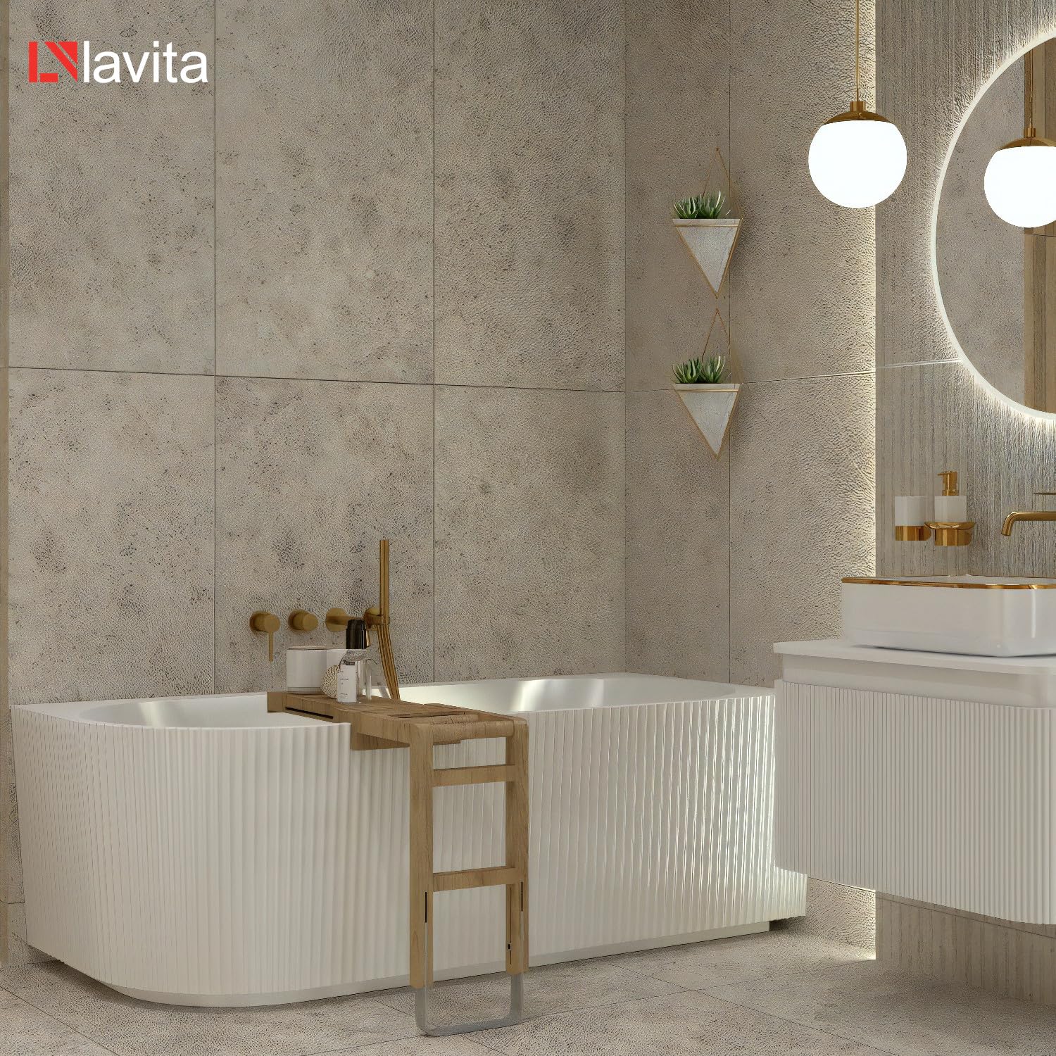 Bañera rectangular – Bañera acrílica moderna independiente – 250 l – Revestimiento antibacteriano – Blanco brillante – Láminas modernas integradas