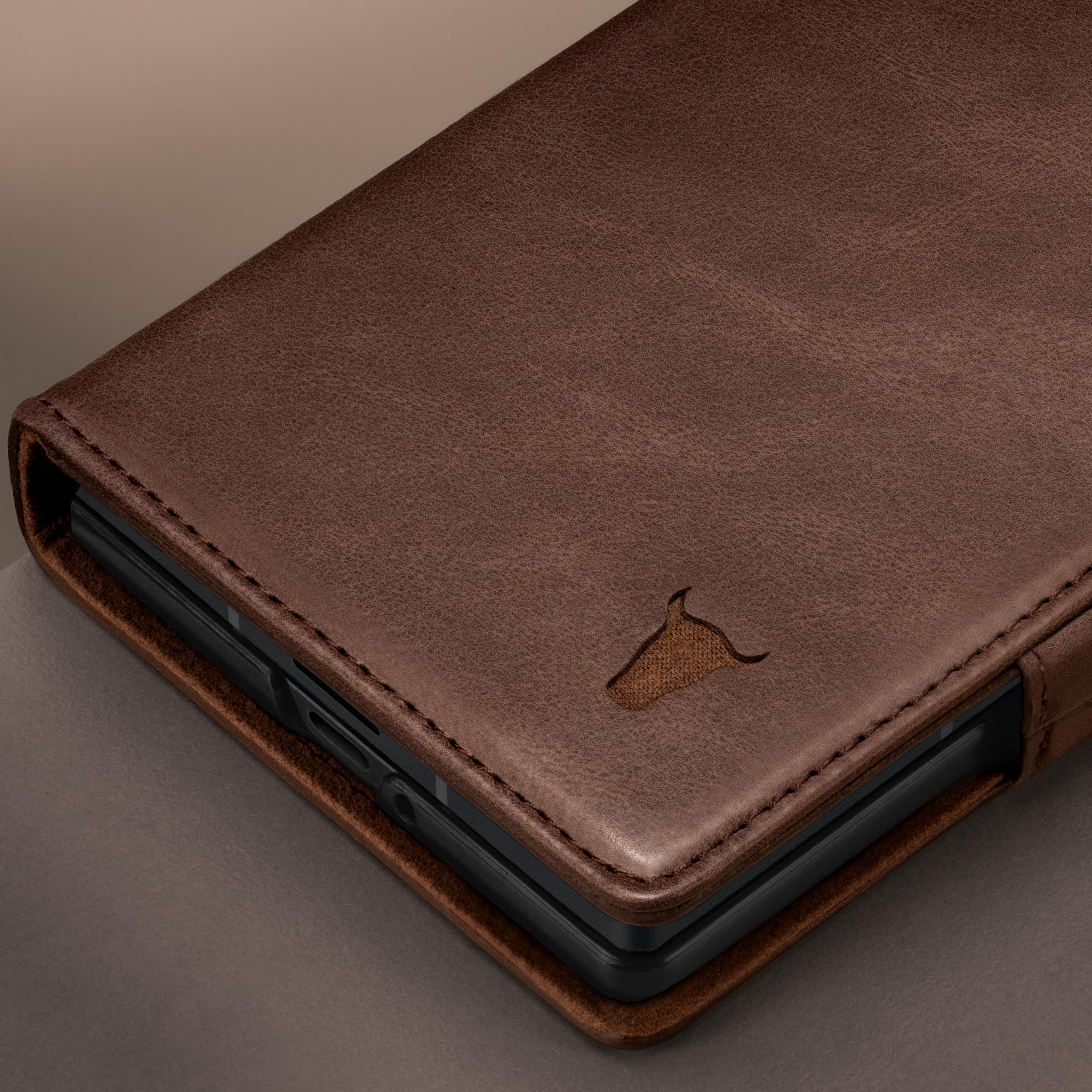 TORRO Etui kompatybilne z Samsung Galaxy Z Fold8 2026 – wysokiej jakości skórzane etui portfelowe Galaxy Z Fold 8 z funkcją podstawki i przegródkami na karty (Ciemny brąz)