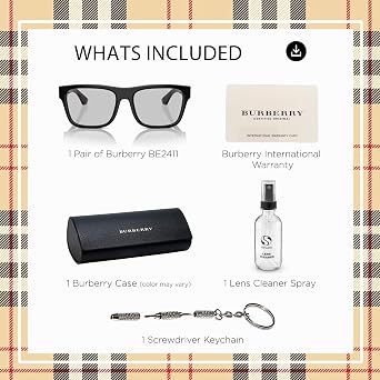 BURBERRY BE2411 Phantos Shape Acetate Eyeglasses with Luxury Eyewear Kit
