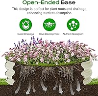 Vista 5 de Aoodor Paquete de 2 camas de jardín elevadas de metal de 9 pulgadas de alto y 30 pulgadas, jardinera para exteriores y kit de jardín elevado