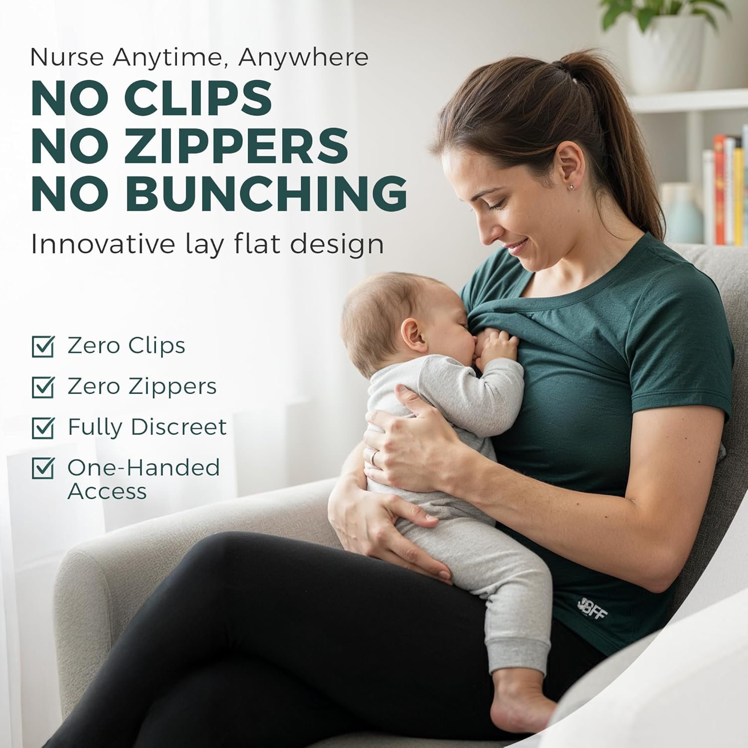 Breastfeeding Shirt – Nursing Workout Top, Lyocell Gym Tee, Pregnancy Workout Clothes, Best Postpartum Gift