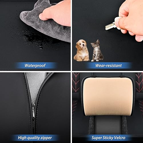 Miniatura 7 de Nilight Fundas de asiento de automóvil personalizadas para Ram 1500 y Ram 2500 3500 2009-2022 y Ram 2500 3500 Crew Cab Mega Cab Cojín de cuero