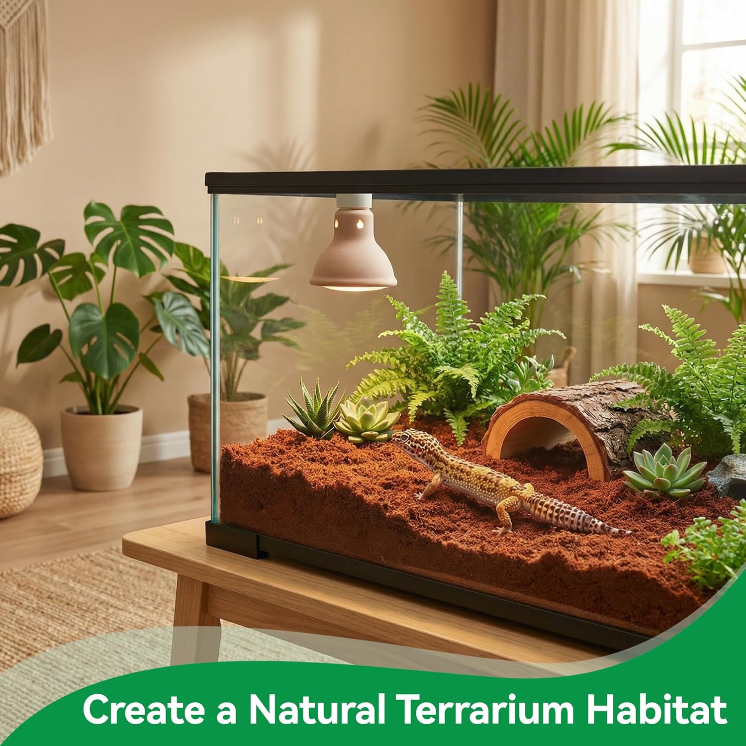 5 Pcs Organic Coconut Fiber Substrate, Biodegradable 100% Natural Coco Soil Brick, Multipurpose Eco-Friendly Terrarium Bedding for Reptiles, Tortoise, Bearded Dragon, Gecko, Snake & Amphibians