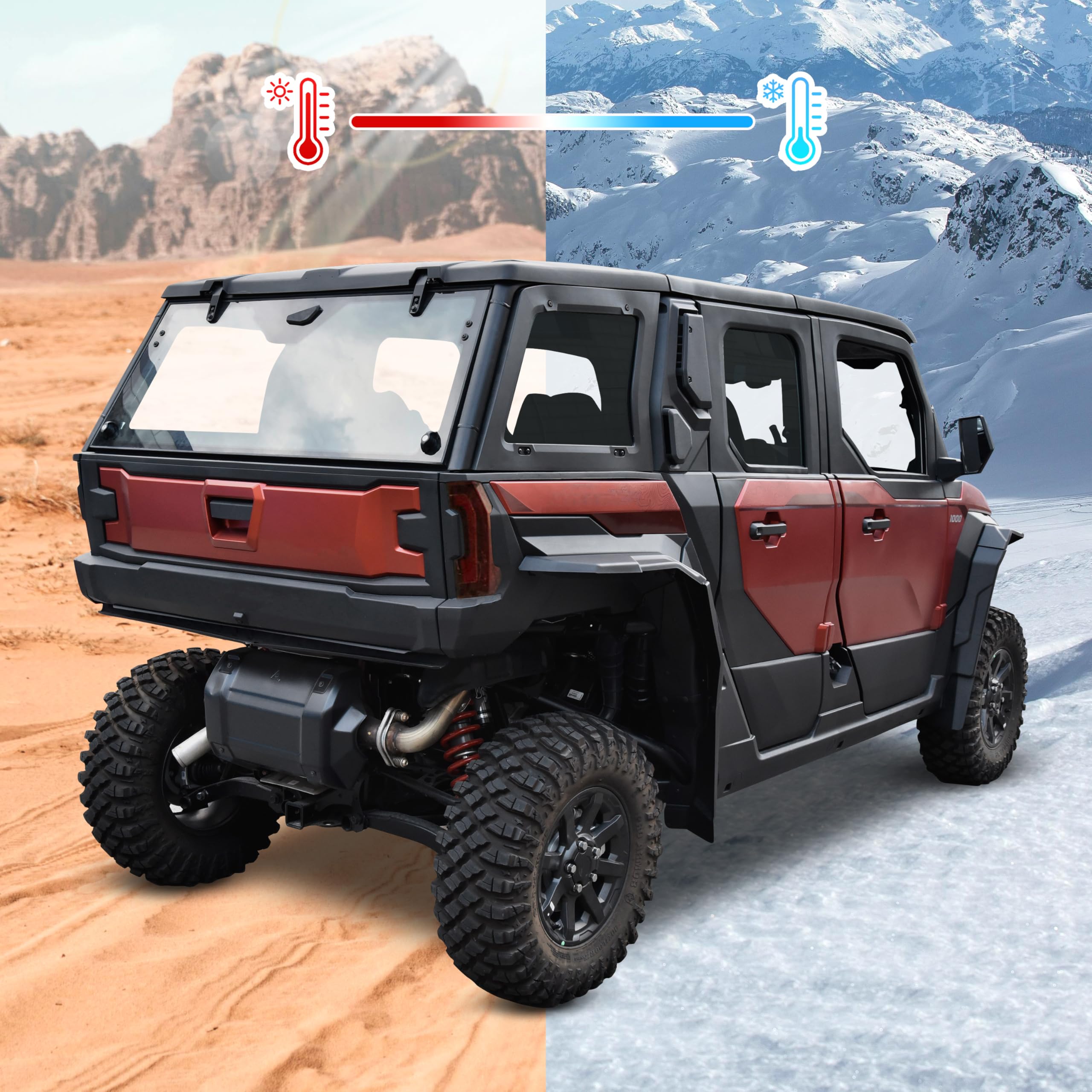 CUSAUTV Fender Flares For Polaris XPEDITION XP/ADV 2024+ - Front & Rear Mud Guards, Full Coverage