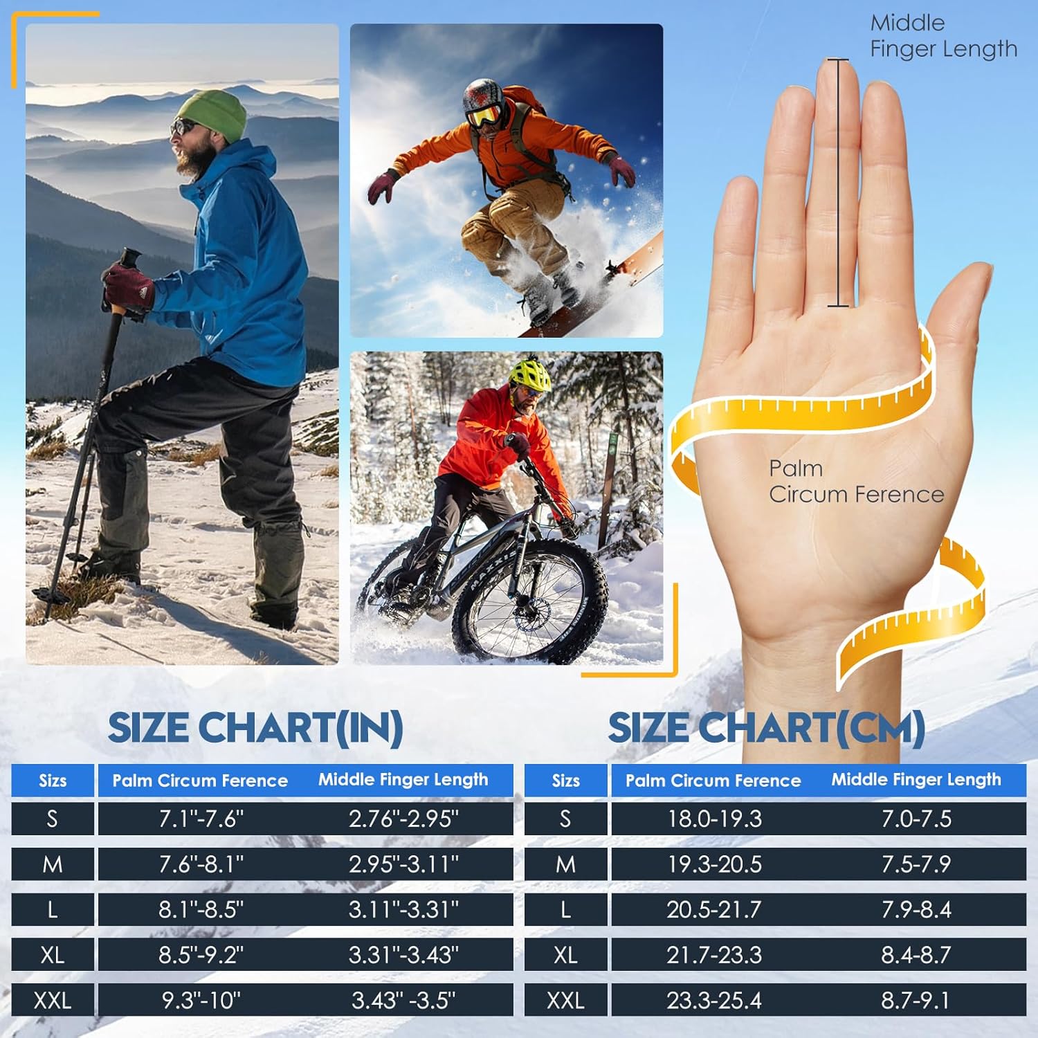 Bruvoalon Winter Gloves for Women & Men, 3M Thermal Insulation, Lycra Fabric, Touchscreen, Anti-Slip - Image 6