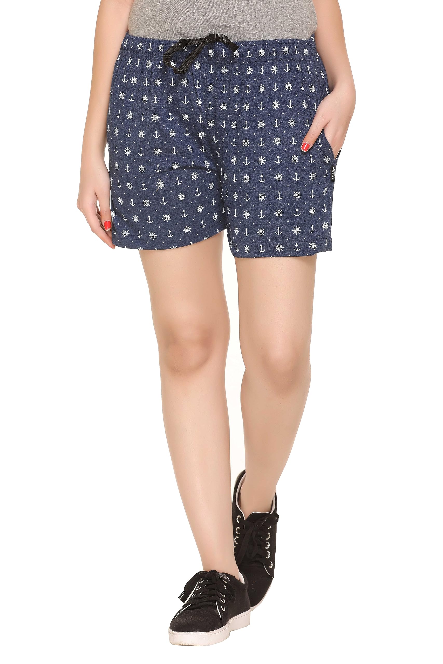 colors & blends Women's Cotton Printed Lounge Shorts-picture-25