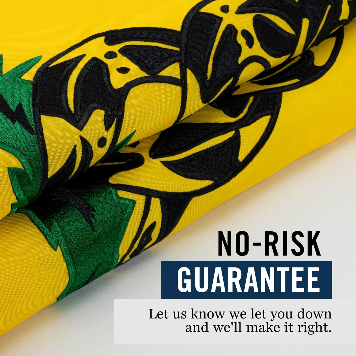 Dont Tread On Me Flag 3 x 5' ft | Gadsden Tea Party Flag | Nylon Embroidered Snake | Quadruple Stitched Fly End | 100% Guarantee | Brass Grommets for Easy Display | Premium Quality