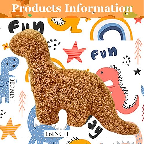Miniatura 2 de ZNNCO Almohada de peluche de pepita de dinosaurio, 3 paquetes de almohada de dinosaurio y pollo, juguete de peluche de dinosaurio pepita de