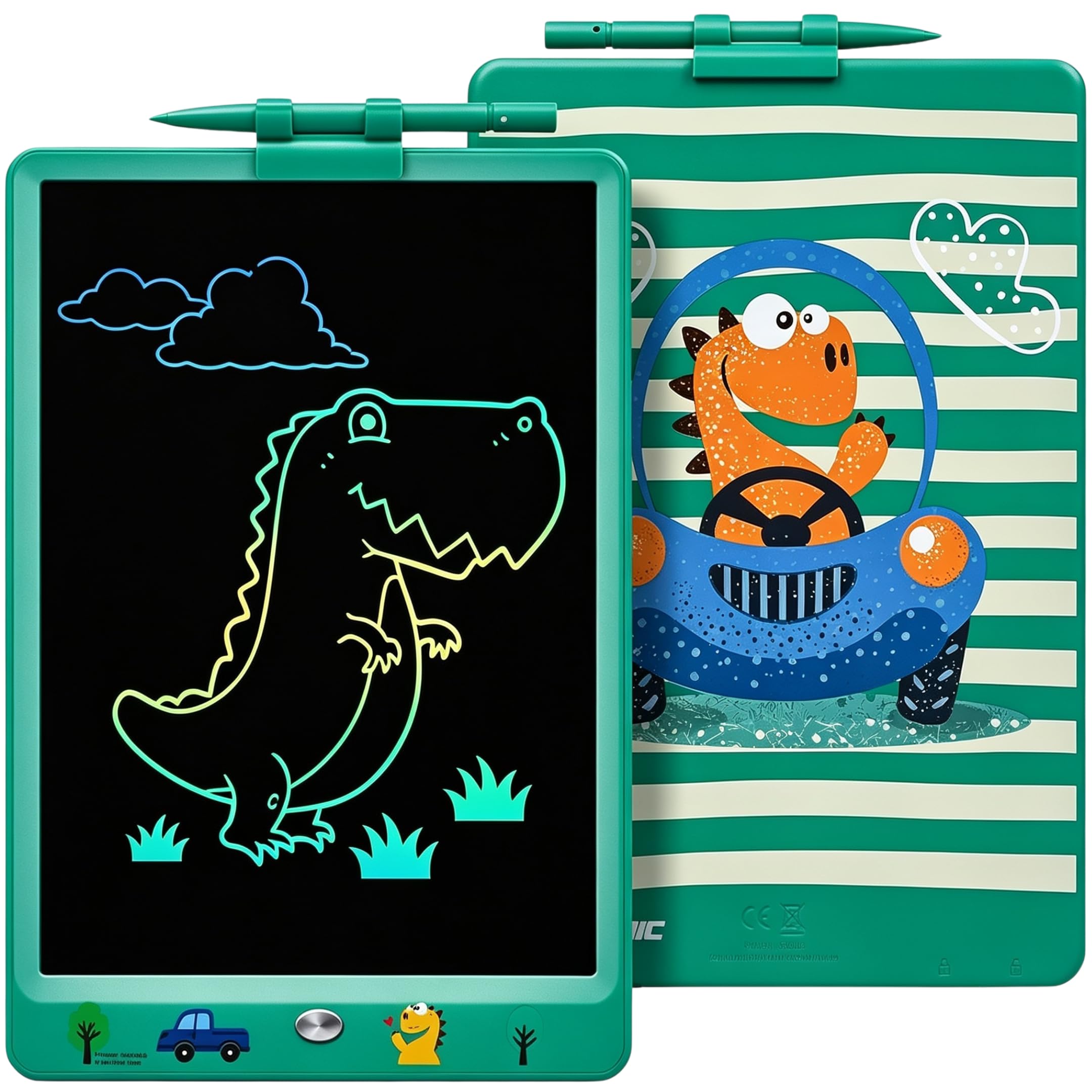 Dynasonic DYNA-PM dinosaur writing tablet kids 10"" LCD drawing magnetic toy gift