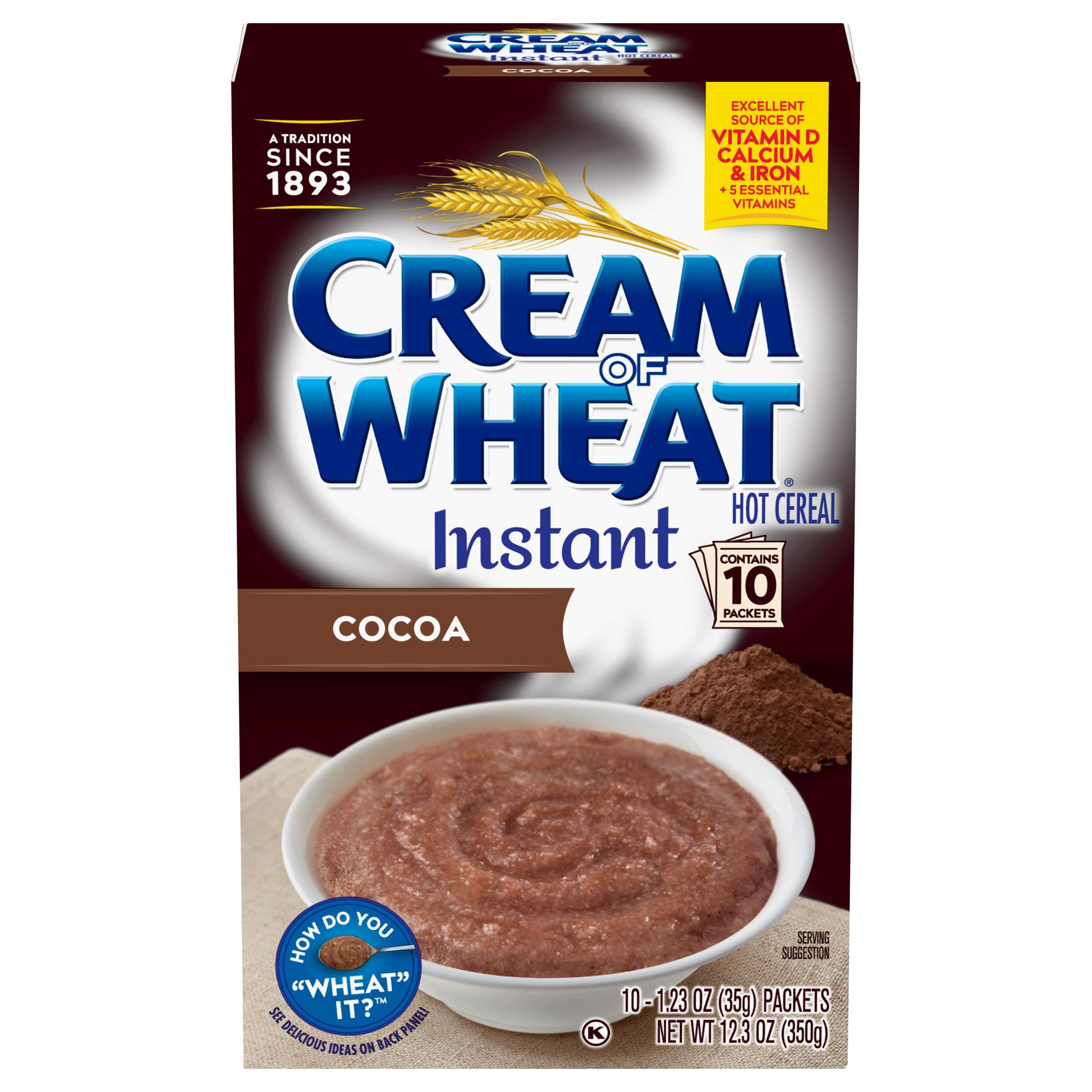 Cream of Wheat Instant Hot Cereal Cocoa 1 23 Ounce 10 Packets