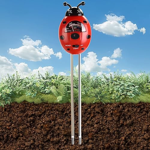 Medidor de humedad del suelo, kit de prueba de suelo 3 en 1, probador de agua de plantasPHluz para plantas de casa, sonda de prueba de suelo