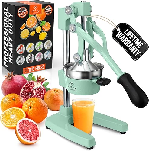 Miniatura 31 de Zulay - Exprimidor de limón y lima de metal comercial, de alta calidad, resistente, exprimidor de jugos manual