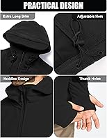 Vista 7 de CRYSULLY - Chaquetas tácticas militares deportivas de hombre, abrigos de forro polar con capucha, chaquetas de aventura al aire libre