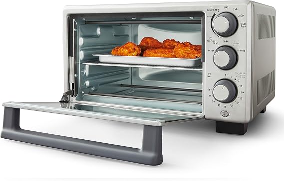 Oster Horno compacto de encimera con freidora de aire, acero inoxidable :  Amazon.com.mx: Hogar y Cocina