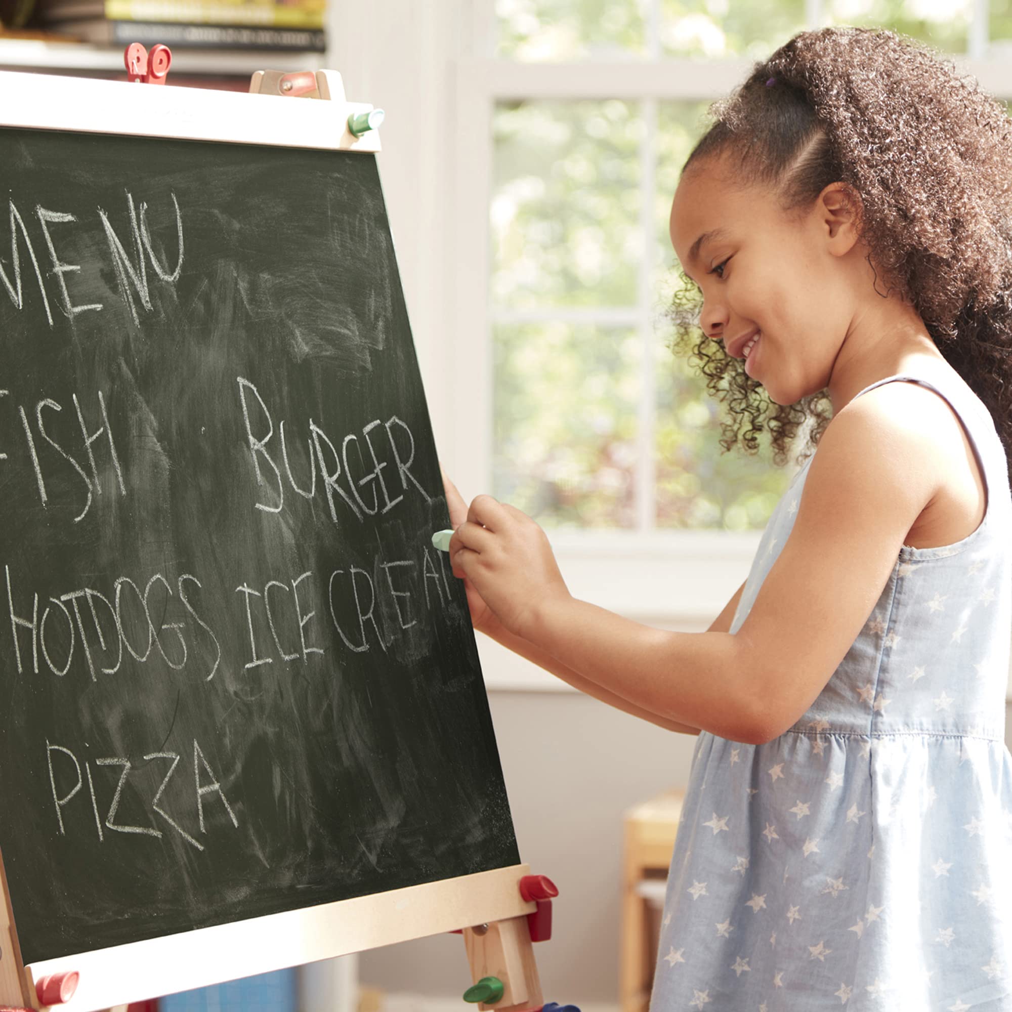 Melissa & Doug Luksusowa stojąca sztaluga, sztuka i rzemiosło - akcesoria artystyczne 3+, prezent dla chłopca lub dziewczynki