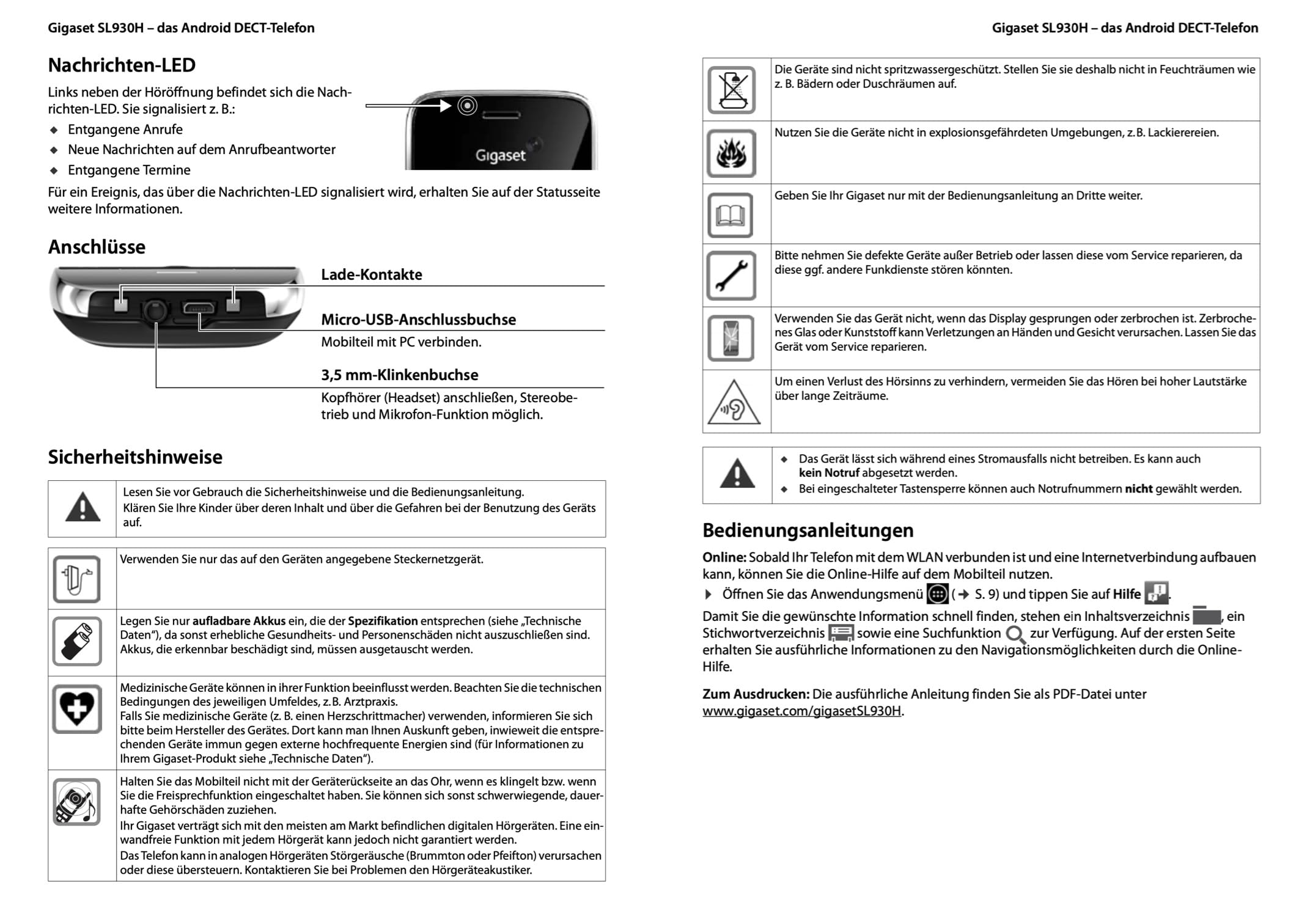 POWERY Akku für Siemens gigaset SL910 Li-Ion Akku, 3.7 Volt, 1050mAh
