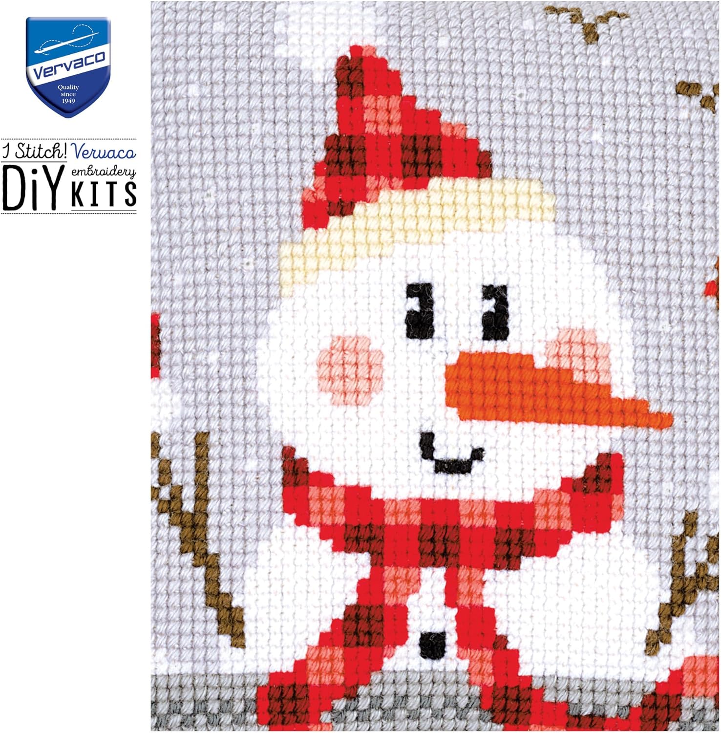 Vervaco Cross Stitch Cushion Kit Snowman PN-0168751