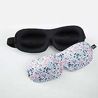 Vista 2 de Bucky 40 Blinks - Máscara de ojos impresa sin presión para viajar y dormir, arabella rosa, talla única