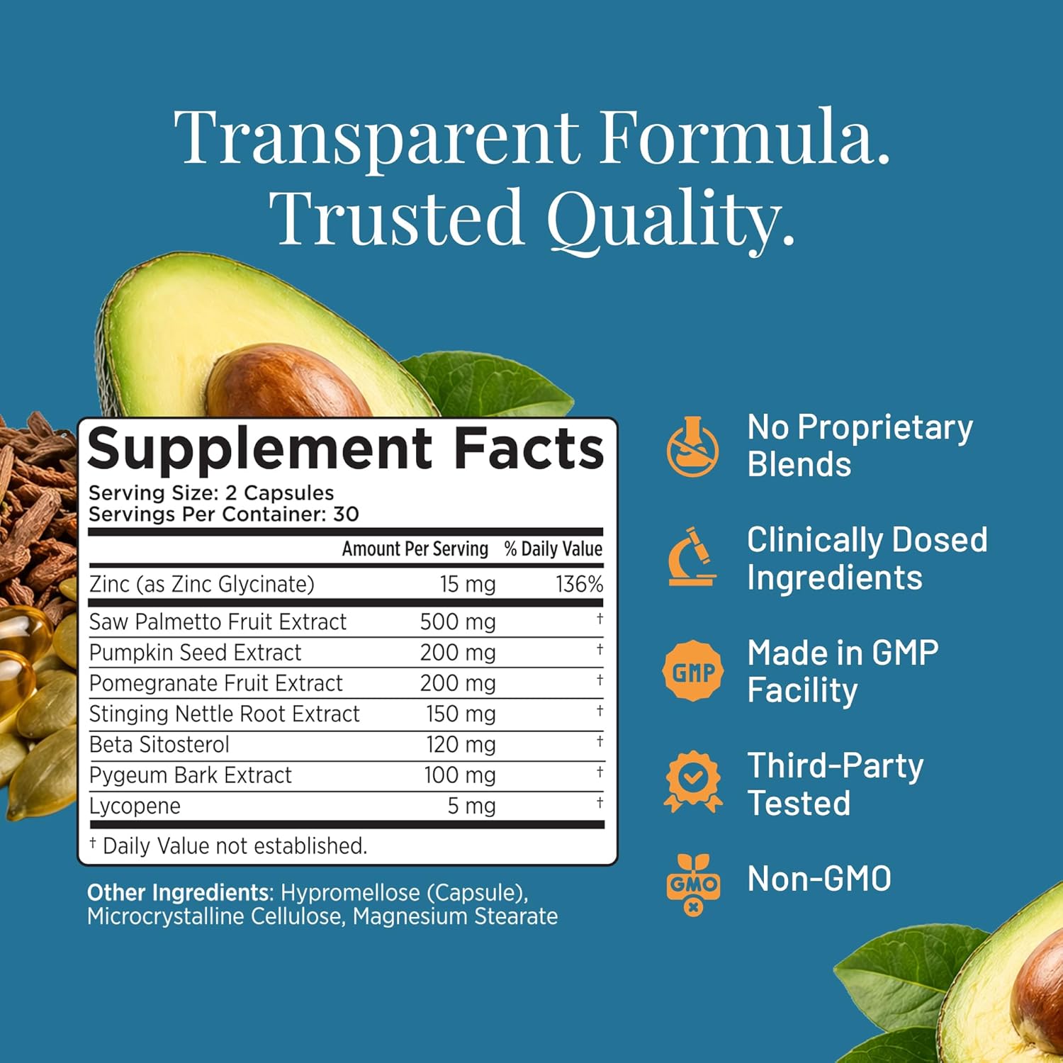 Multi-Action Prostate Supplement - Supports Urinary Flow and Bladder Comfort - Boosts Vitality and Wellness - Saw Palmetto, Pumpkin Seed, Pomegranate & Beta Sitosterol - 60 Capsules