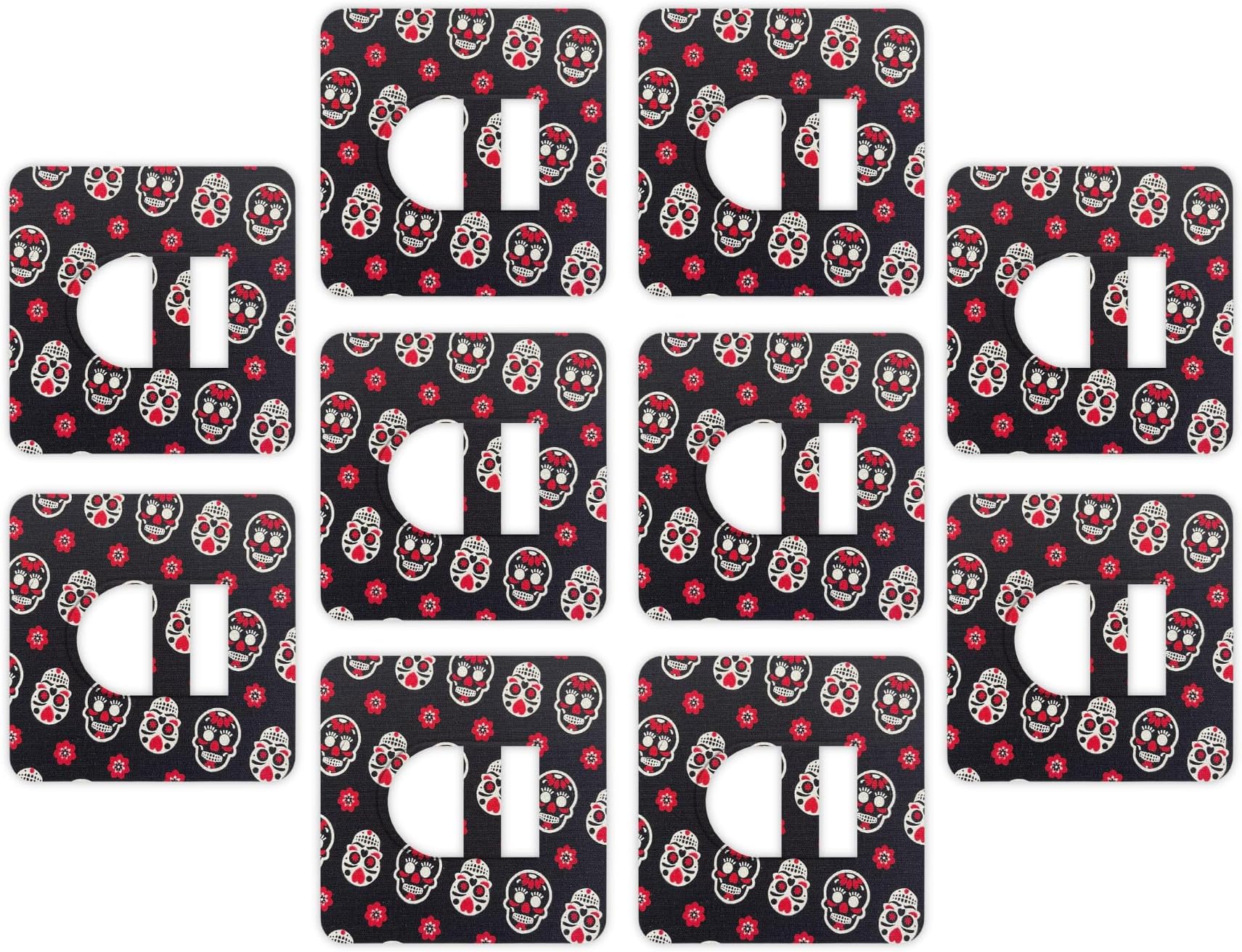 Omnipod overtape Adhesive Patch, Extra Secure & Water Resistant. (Sugar Skull)