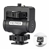 VILTROX Camera Monitor Mount with Cold Shoe, 360° Swivel and 180° Tilt Adjustable, 1/4