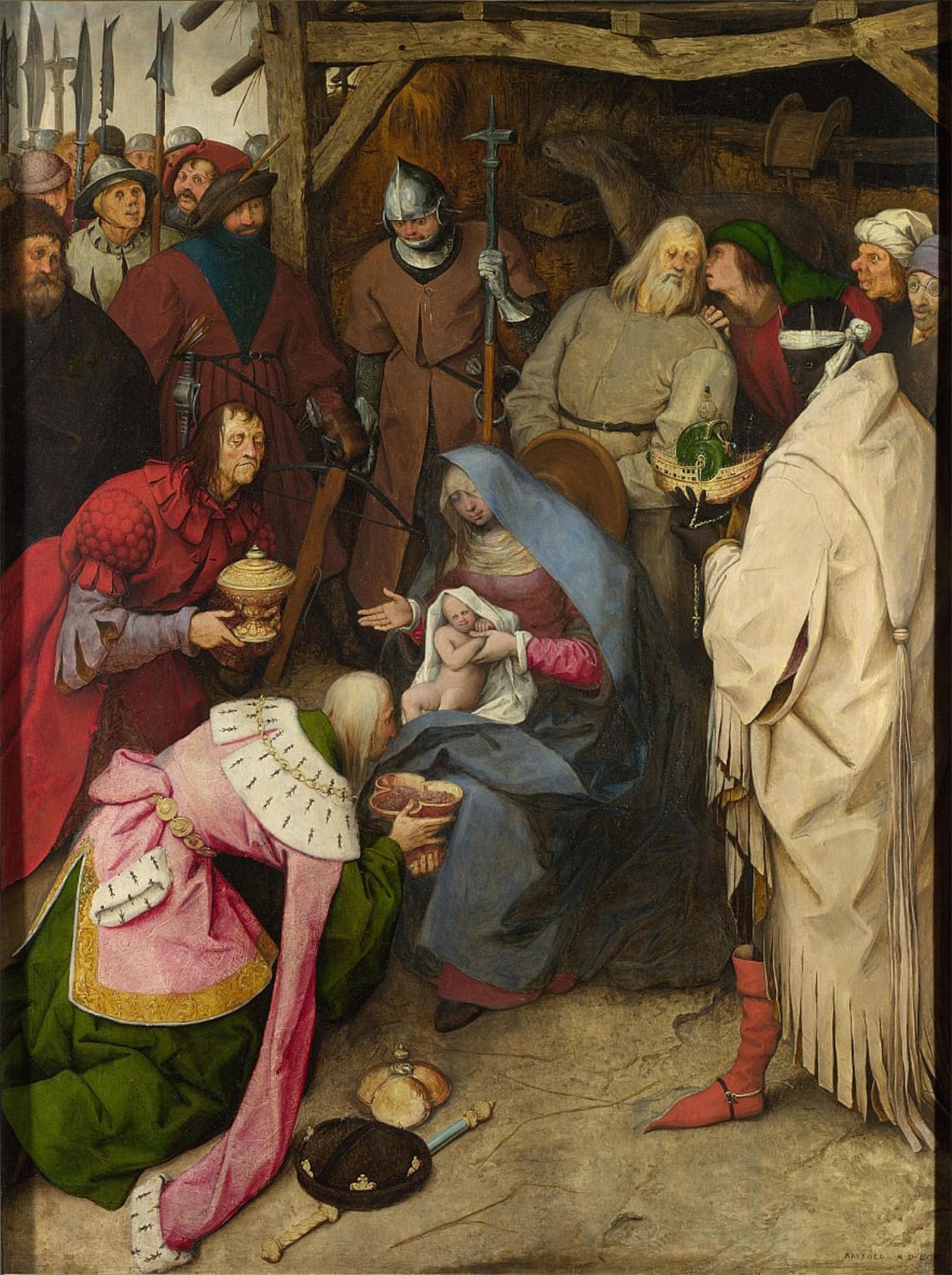 SERENDIPITP Vintage Picture Print on Canvas Wall Art Poster Adoration of the Magi by Pieter Bruegel the Elder Artwork Print Poster for Wall Decor 60x90cm