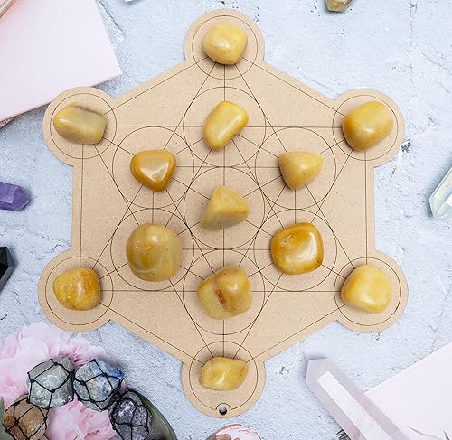 Miniatura 5 de Crocon Piedras y cristales de aventruine amarillo de 1 libra, a granel, más de 2000 quilates, piedra pulida, colección de rocas, jarrón de