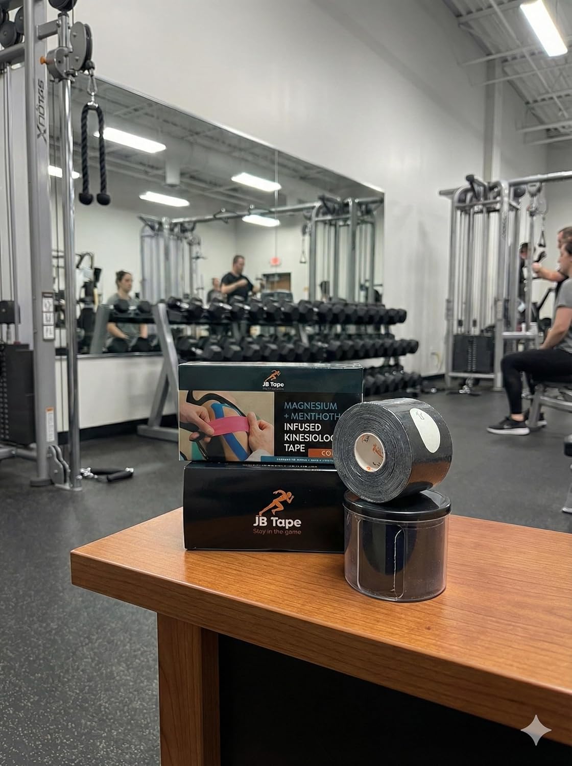 Magnesium & Menthol Infused Kinesiology Tape – 2 Rolls Precut with Dispenser – Water Resistant Athletic Tape for Muscle Support & Sports Recovery –for Knees, Shoulders & Back – Black - Image 8