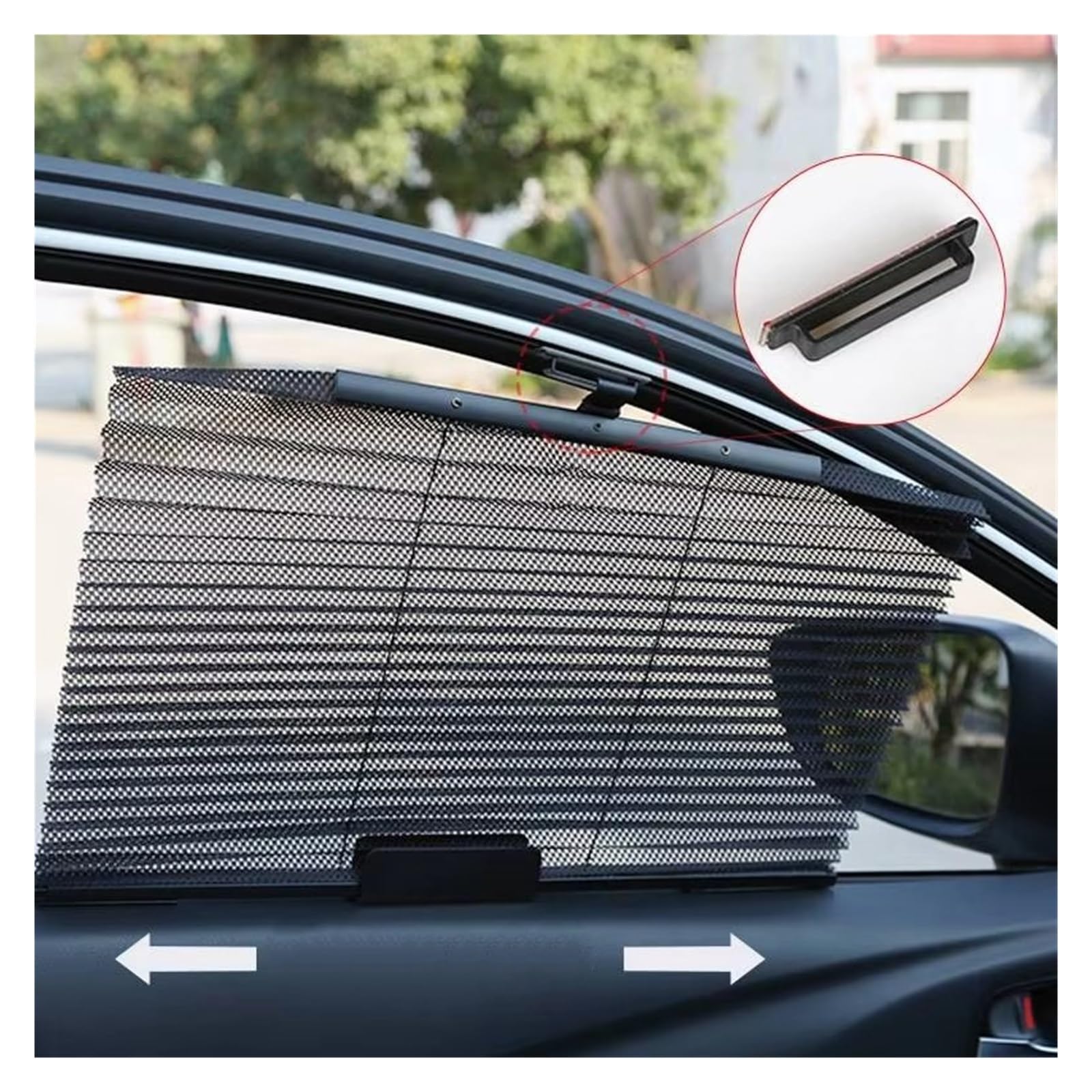 Tendine Parasole Auto Parasole Lunotto Anteriore Posteriore Dell'auto Rete UV Pieghevole Auto Camion 1 Pezzo Parasole Laterale Retrattile Parasole Auto Parabrezza