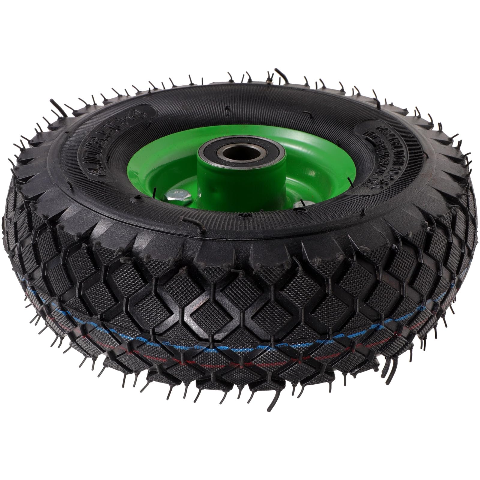 Abaodam Gartenwagenrad Schubkarrenrad Vollgummireifen 10 Zoll Langlebig Pannensicher für Gartenwagen Rasenmäher Transportwagen Sackkarre