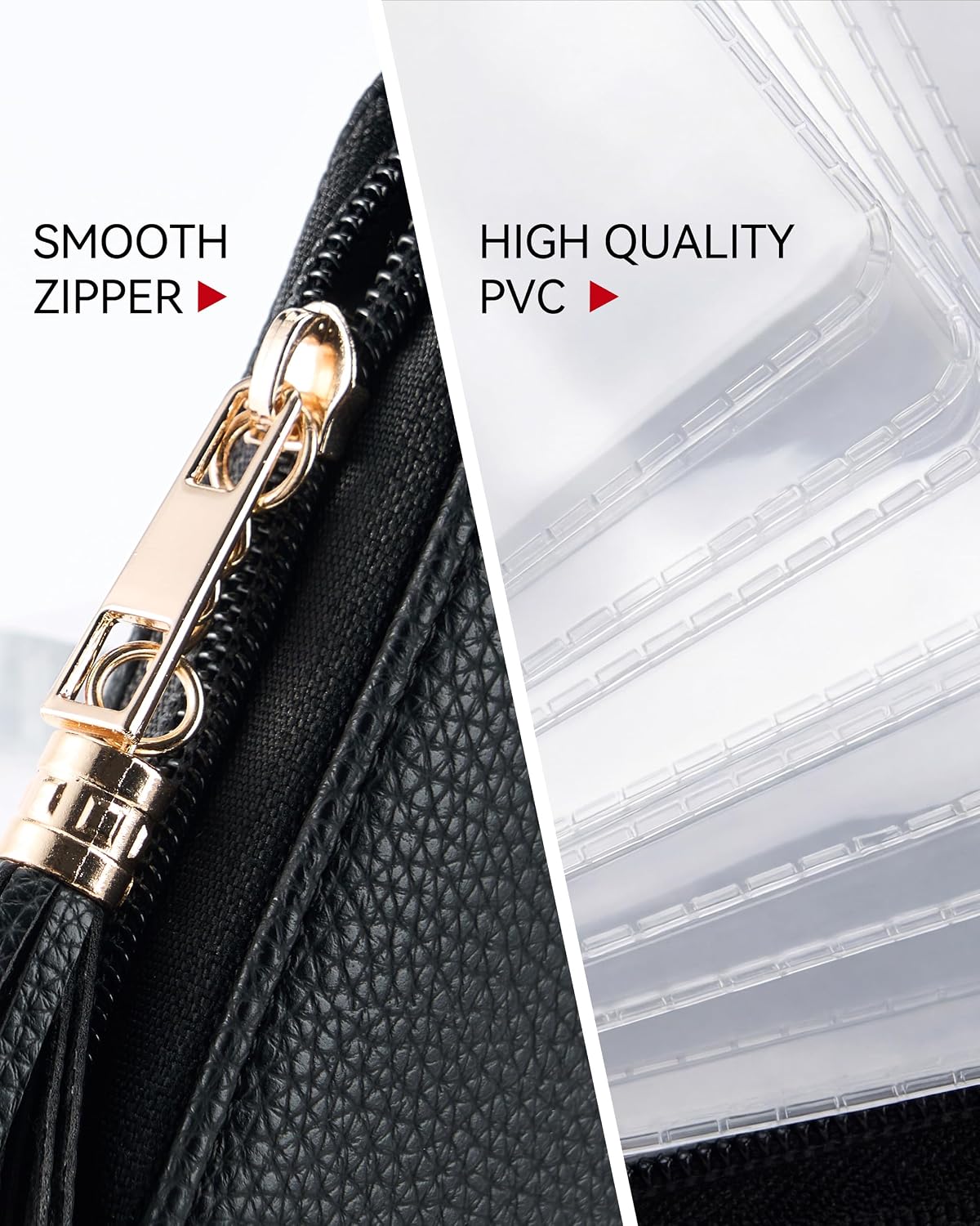 Espera Credit Card Holder Wallet for Women Zipper Leather Card Case RFID Blocking with 40 Card Slots