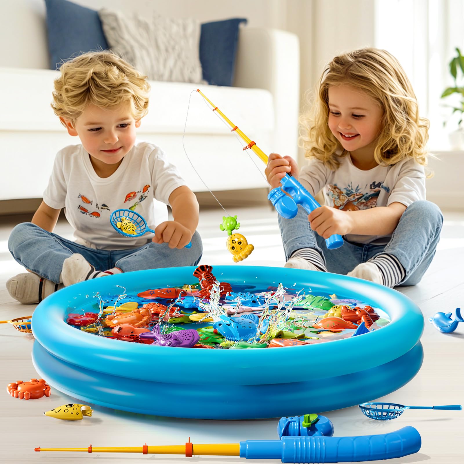 Magnetic Fishing Pool Toys Game for Kids Toddlers 3-5 4-8 - Image 3