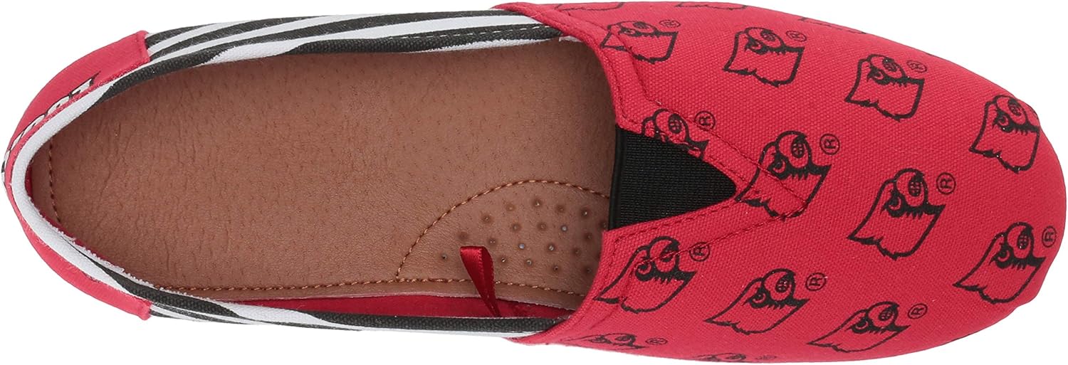 FOCO Louisville Cardinals NCAA Womens Stripe Canvas Shoes - M