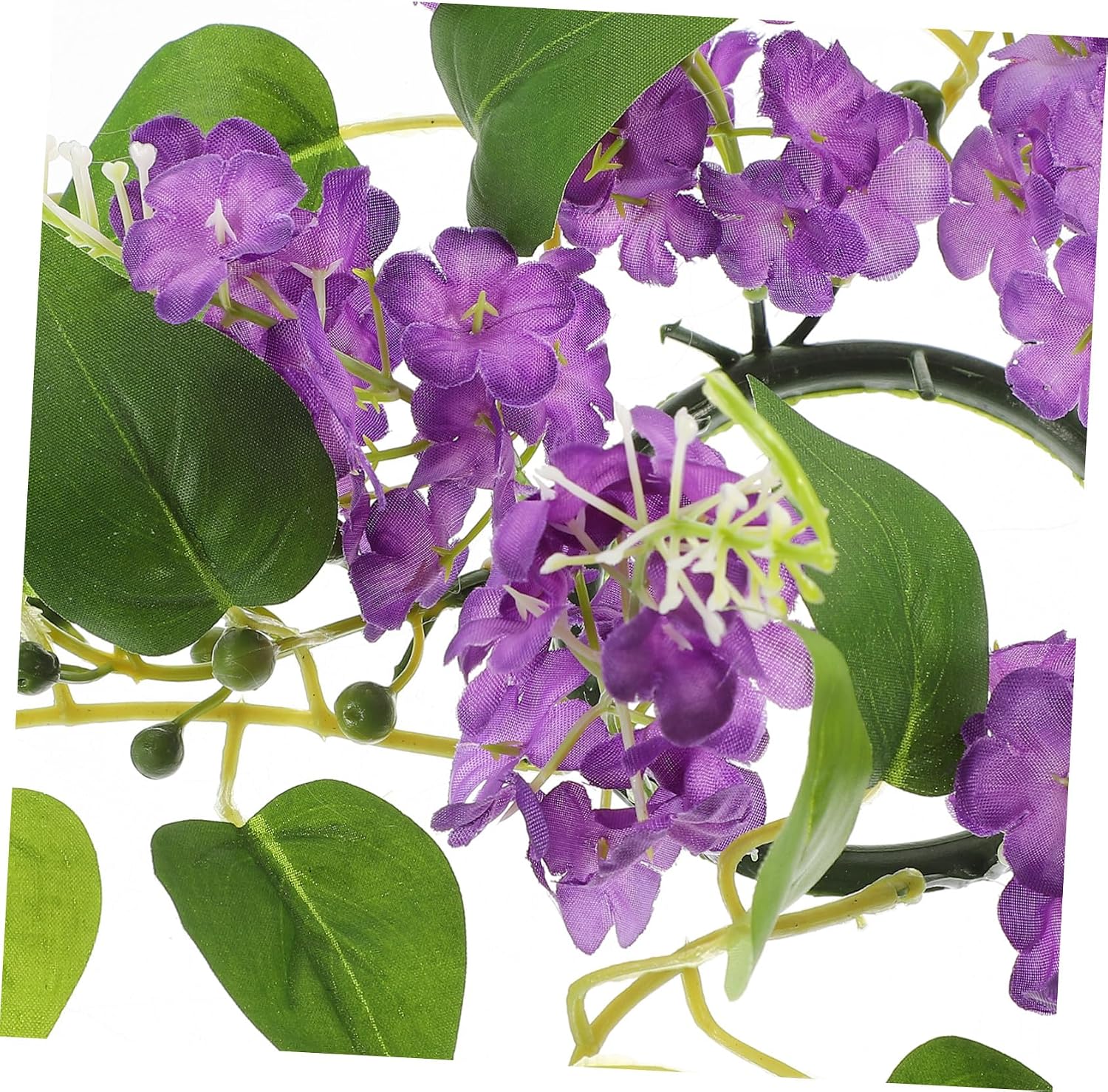 Artificial Hyacinth Floral Candle Ring Wreath for Wedding Table Party Decoration Lightweight Faux Flower Candle Ring for Home Valentine S Thanksgiving Christmas Centerpiece