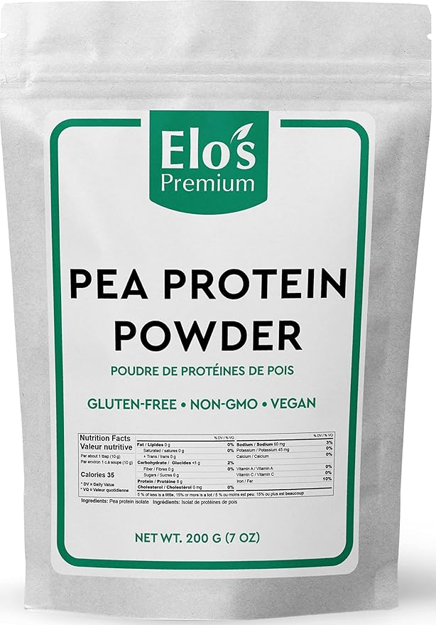 Pea Protein Powder (200g ) by Elo's Premium 100 Food Grade Organic Pea Protein Powder