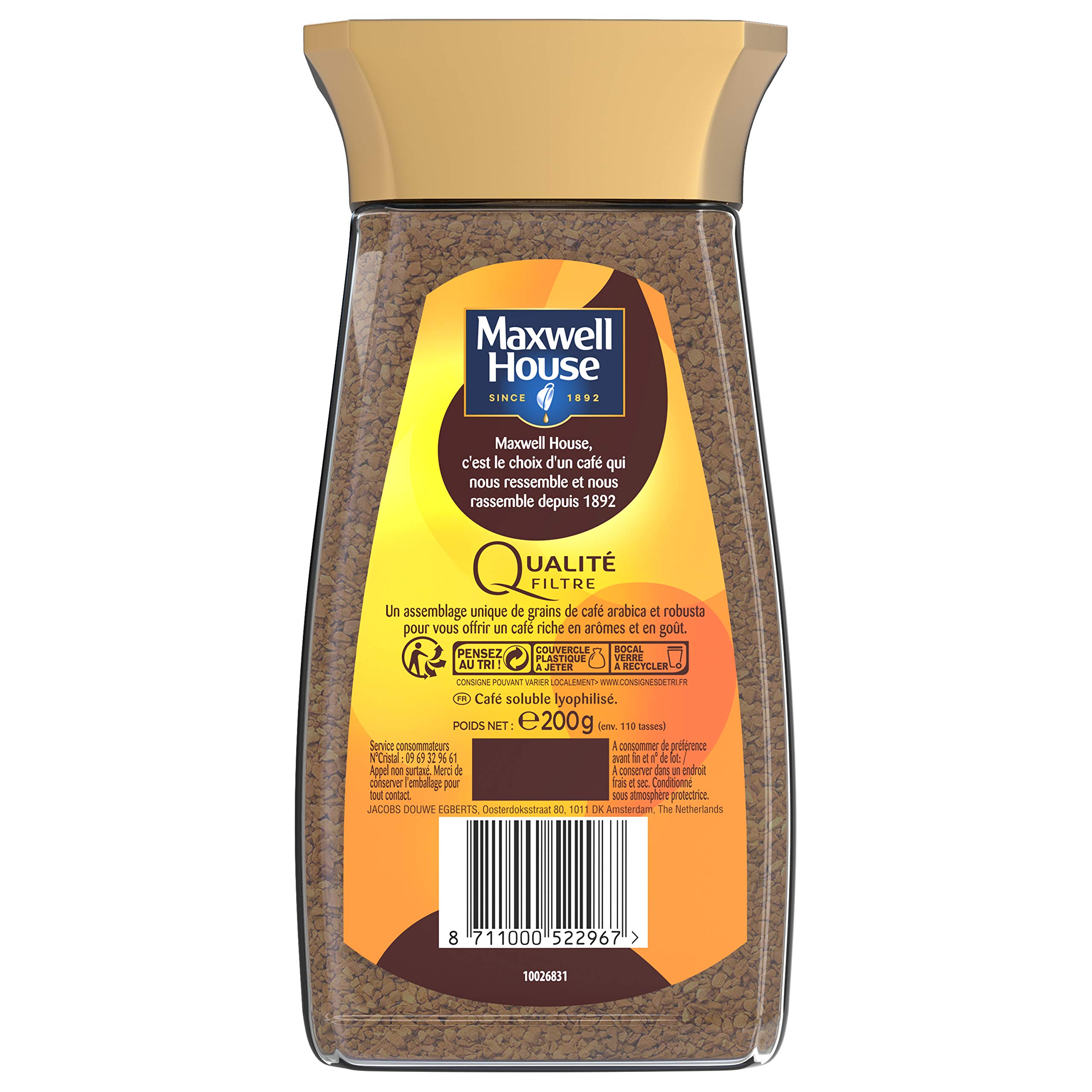CAFE MAXWELL DOM ROZpuszczalny BOCAL 200GR