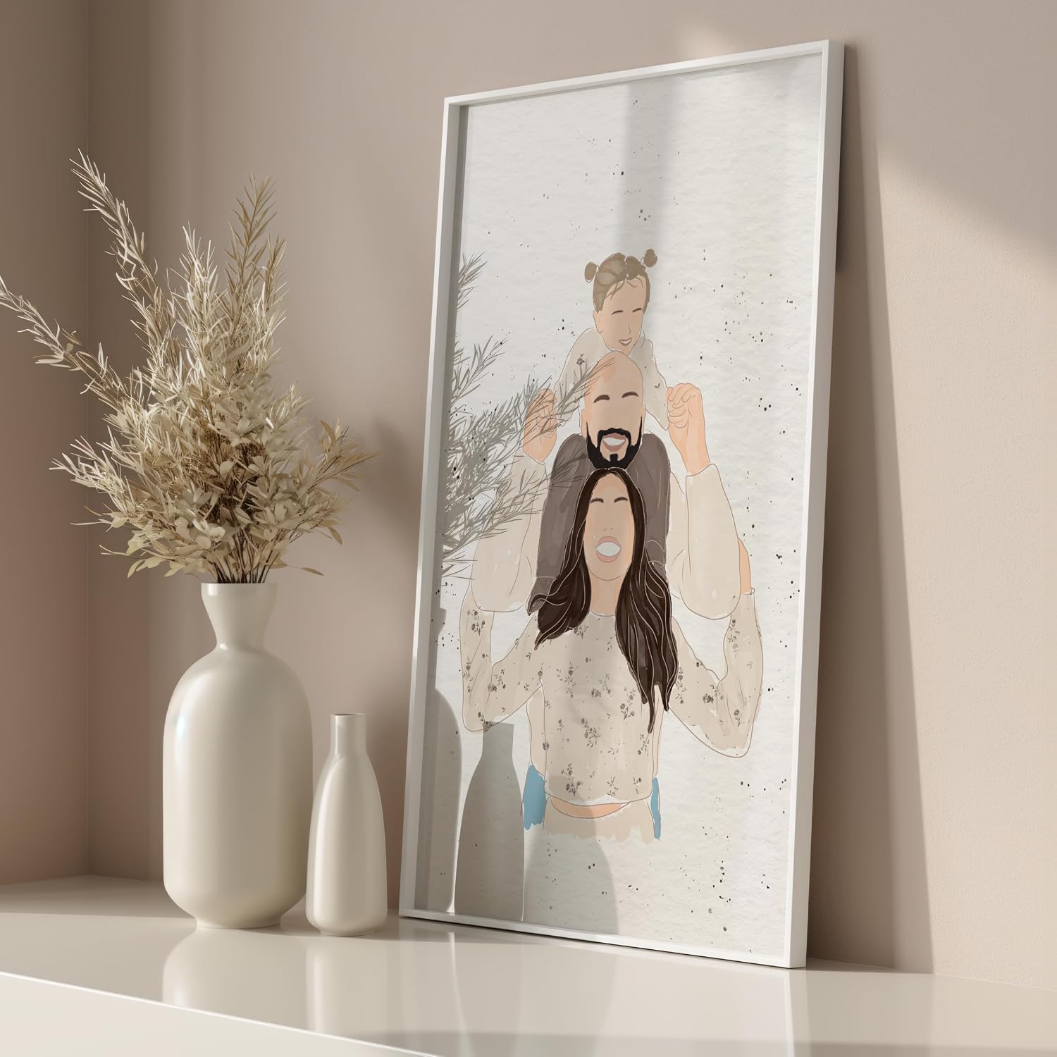 NudoHome Personalized Custom Watercolor Portrait – Hand-Painted from Your Photo | Gift for Birthdays, Christmas, Mother’s Day, and Anniversaries, Gift