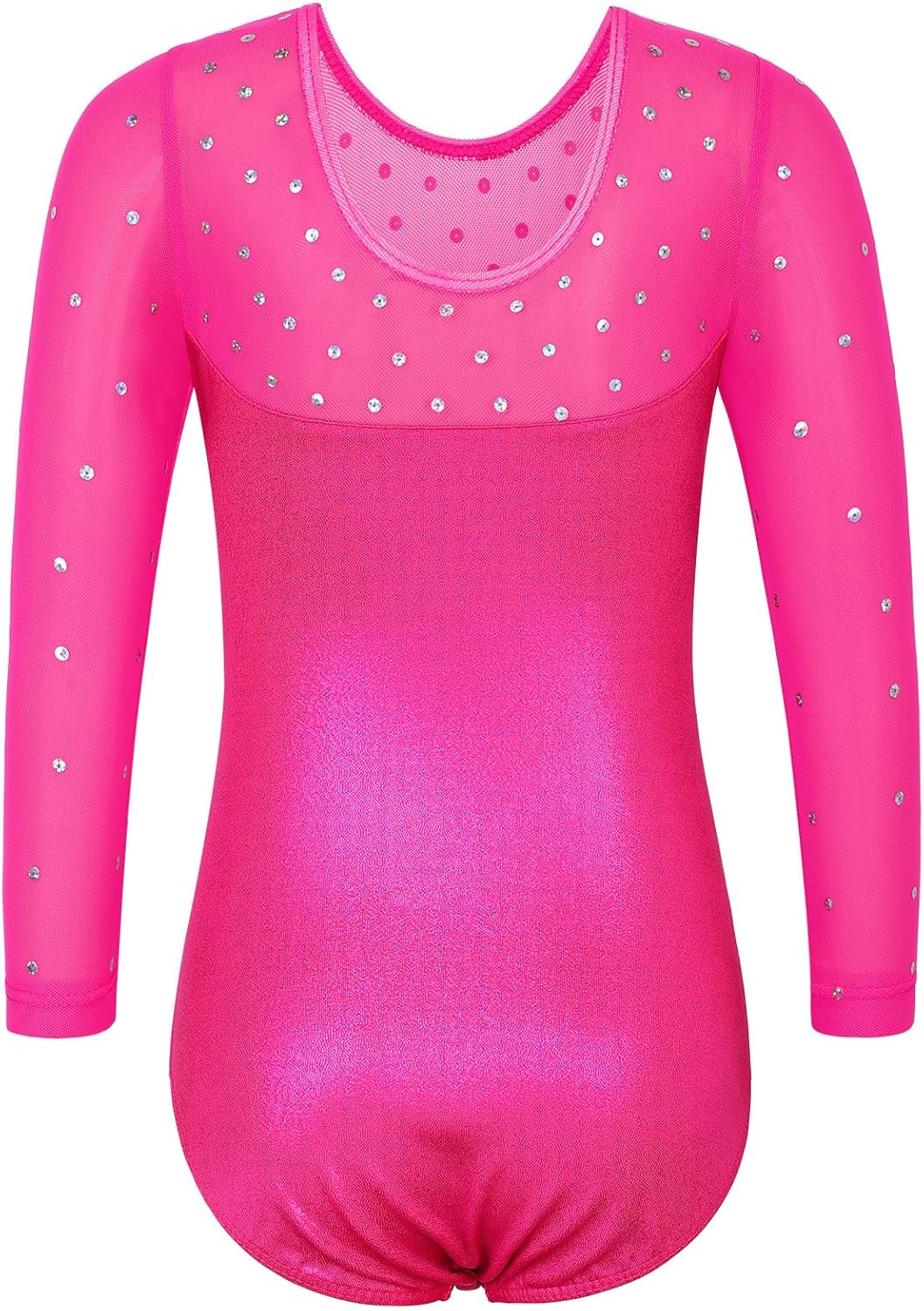 BAOHULU Gymnastics Leotard for Girls with Shorts Set 3/4 Sleeve Kids Shiny Practice Dancewear - Image 3