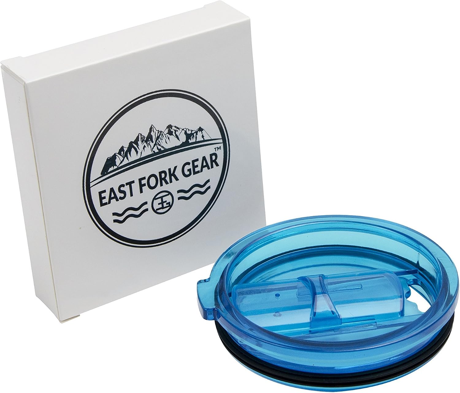 East Fork Gear Splash and Spill Resistant Straw Friendly Replacement Lid for Tumblers of Select Brands, 30 oz. , Blue