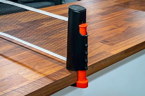 Miniatura 8 de HAKOL Juego de ping pong con 4 paletas y red para cualquier mesa, red retráctil, 2 paletas, 6 bolas, bolsa de transporte, diversión portátil en